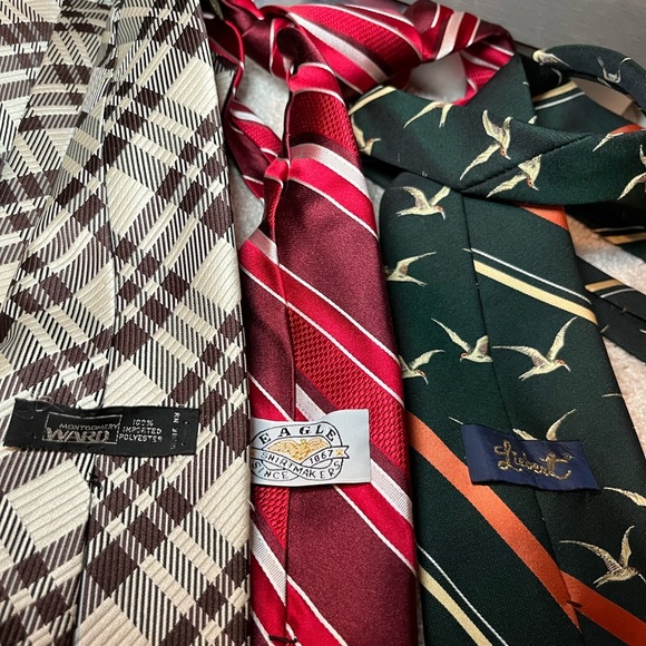 Vintage Retro 8 Ties Lot liebert Covington Eagle structure Jeffrey banks silk - Picture 8 of 9